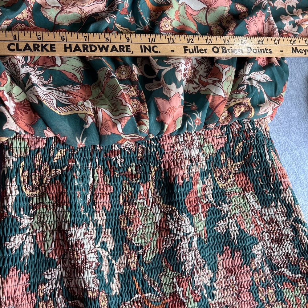 Flying Tomato Multicolored Ruffled Tiered Off-Shoulder Maxi Dress size M - Picture 9 of 11